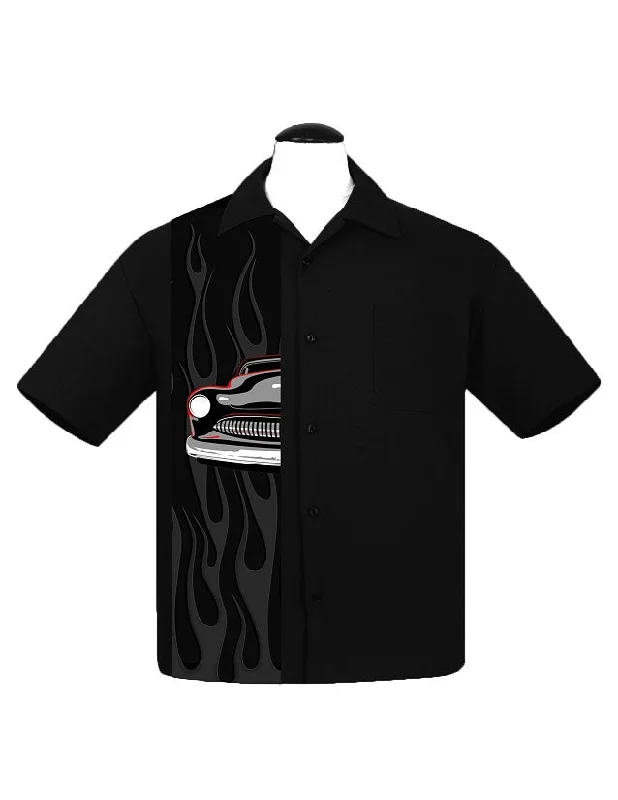 Merc Flame Panel in Black Artistic Men's Avant