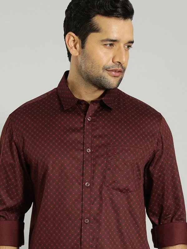 Men Printed Full Sleeve Cotton Blend Shirt Refined Men's Classic 