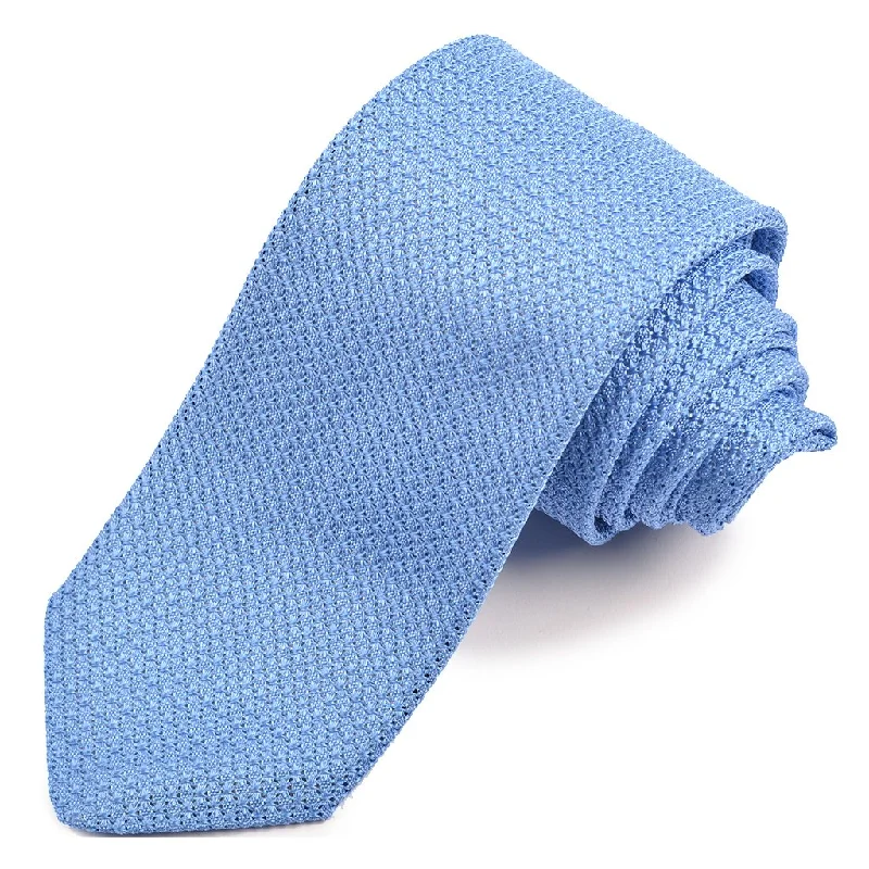 Solid Garza Grossa Grenadine Italian Silk Tie in Sky Blue by Dion Neckwear Stylish Men's Neon