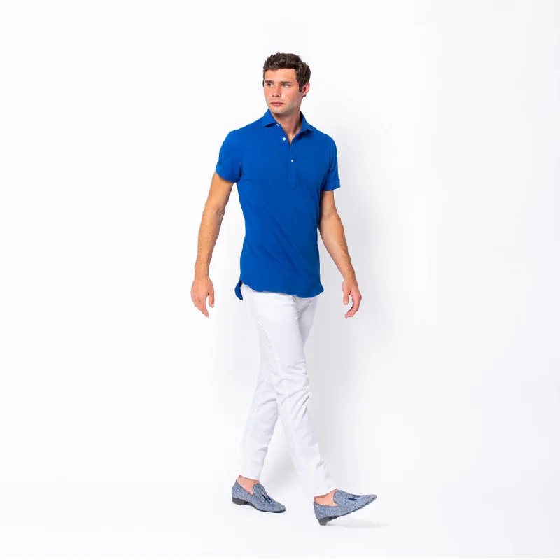 Knit Polo in Cobalt Athletic Men's Compression