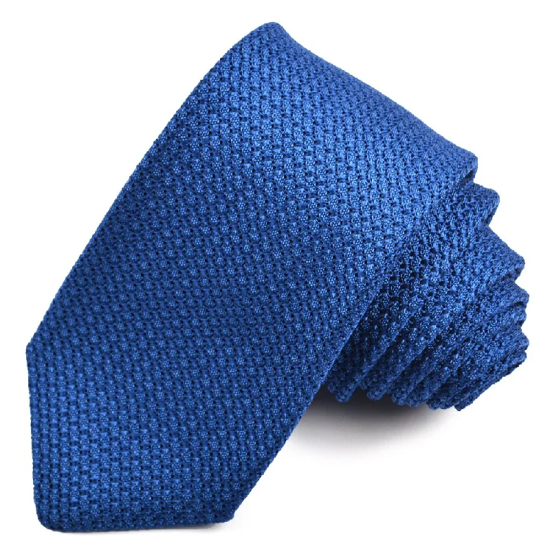 Solid Garza Grossa Grenadine Italian Silk Tie in French Blue by Dion Neckwear Cool Men's Distressed