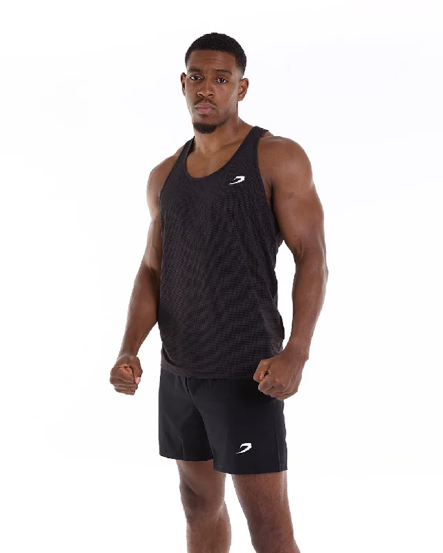 Valdes Tank - Black Sporty Men's Athleisure 