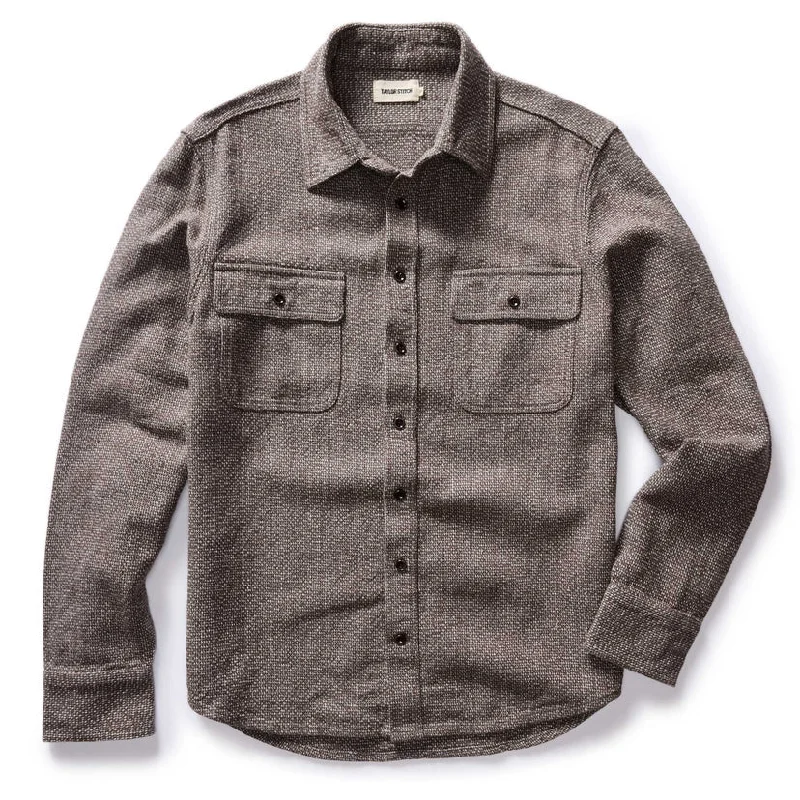 TAYLOR STITCH THE LEDGE SHIRT IN GRANITE LINEN TWEED Adventure