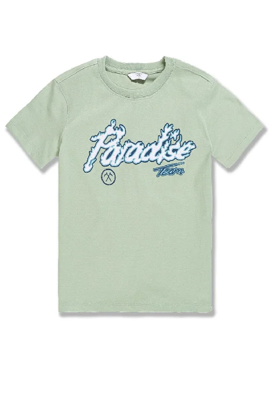 Kids Paradise Tour T-Shirt (Light Sage) Youthful Men's Anime