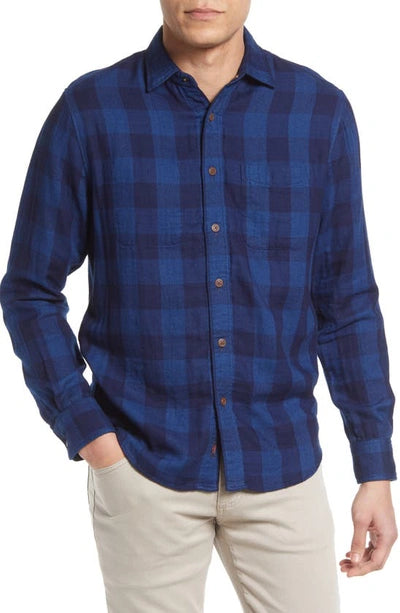 FAHERTY REVERSIBLE SHIRT IN CHAMBRAY BLUE BUFFALO Elegant Men's Cashmere