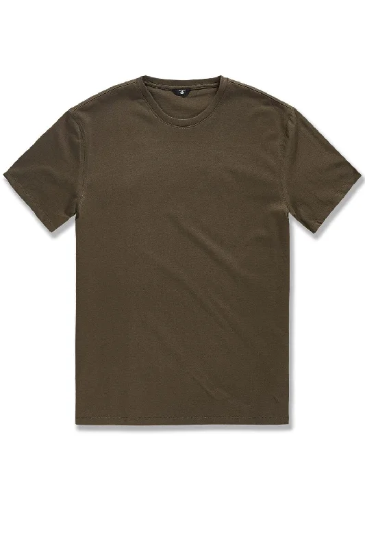 Premium Crewneck T-Shirt (Army Green) Dapper Men's Bow