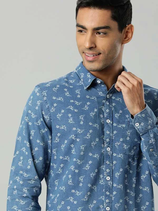 Men Printed Full Sleeve Cotton Shirt Vacation