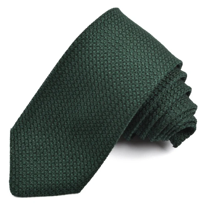 Solid Garza Grossa Grenadine Italian Silk Tie in Hunter Green by Dion Neckwear Casual Men's Japanese 