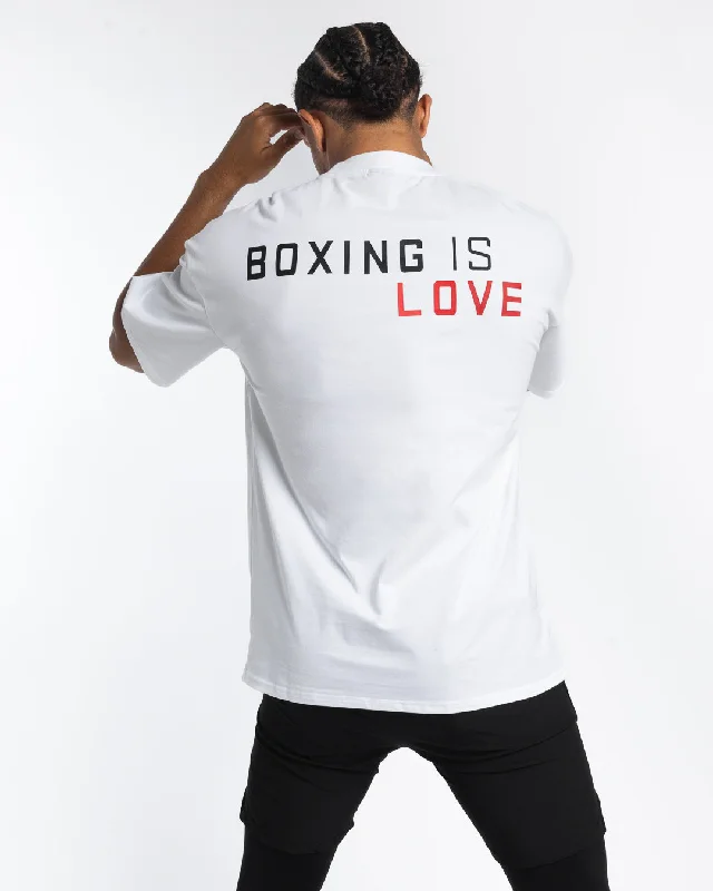 Boxing is Love Oversized T-Shirt - White Sporty Men's Tennis