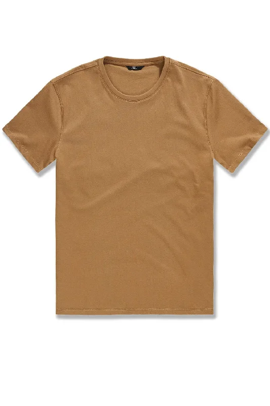 Premium Crewneck T-Shirt (Mocha) Cozy Men's Sherpa