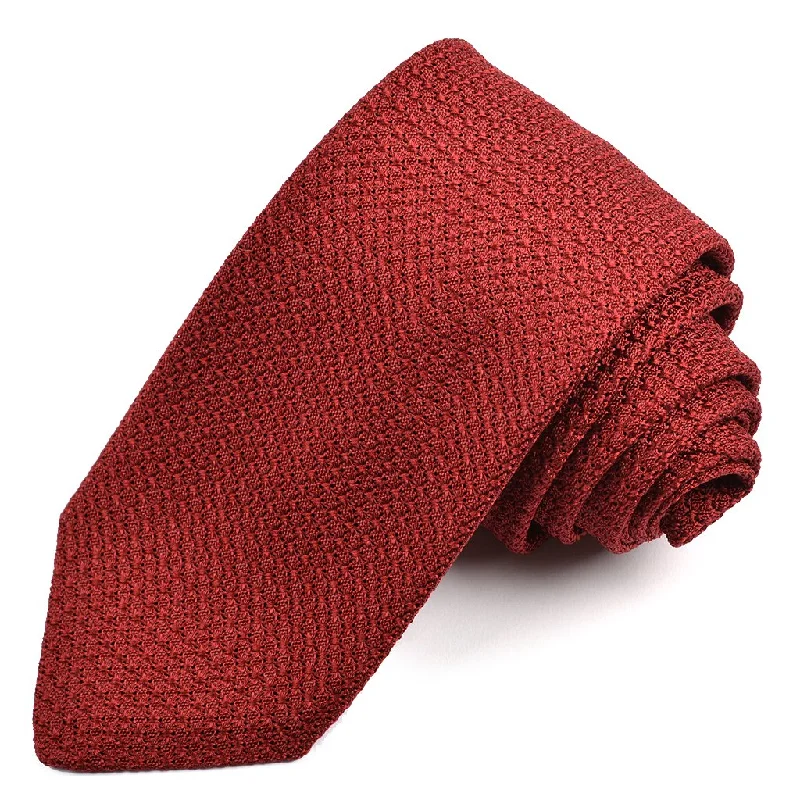 Solid Garza Grossa Grenadine Italian Silk Tie in Wine by Dion Neckwear Trendy Men's Oversized