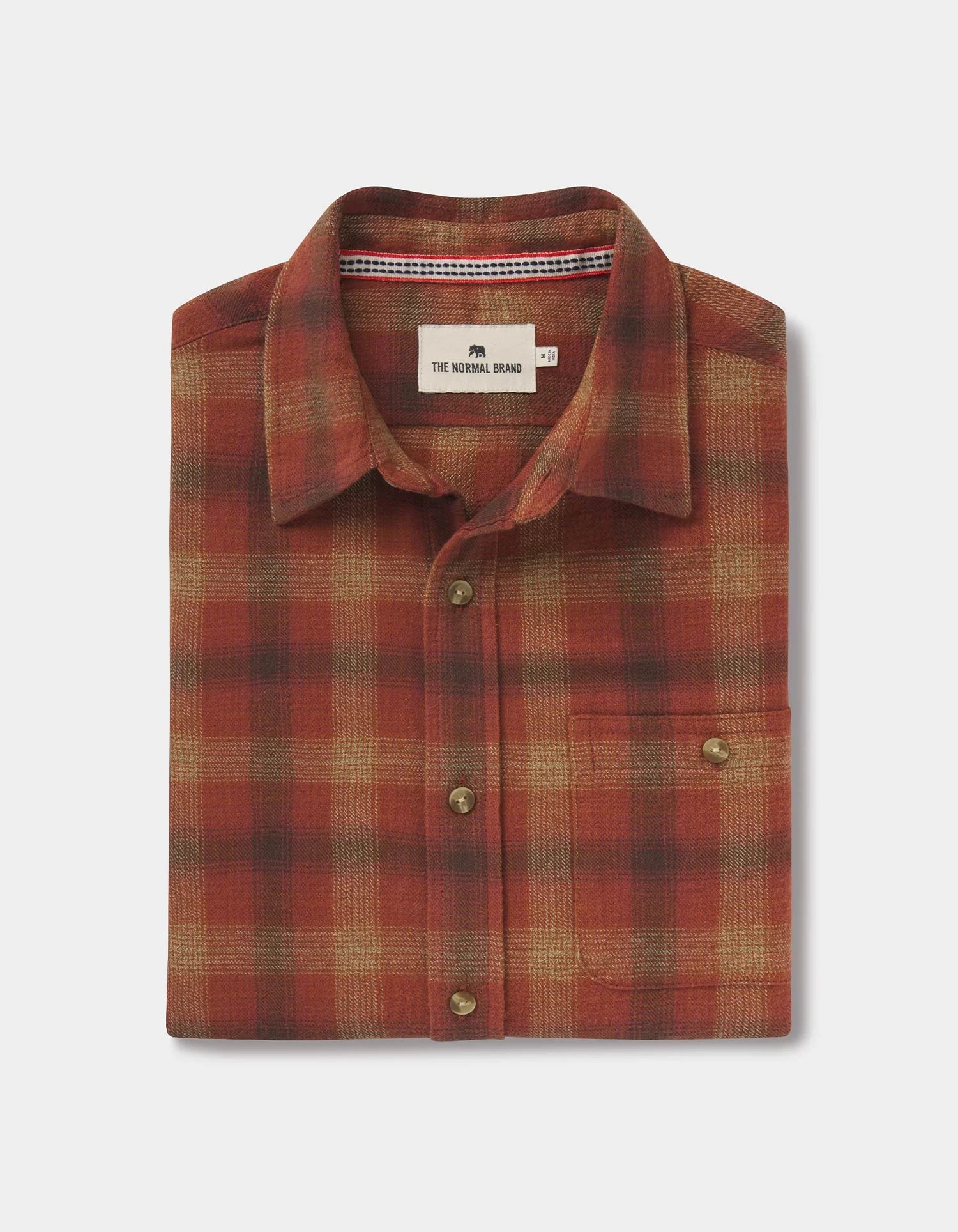 THE NORMAL BRAND HUDSON DOUBLE BRUSHED FLANNEL SHIRT IN MAPLE GLAZE PLAID Vintage Men's 1970S Disco