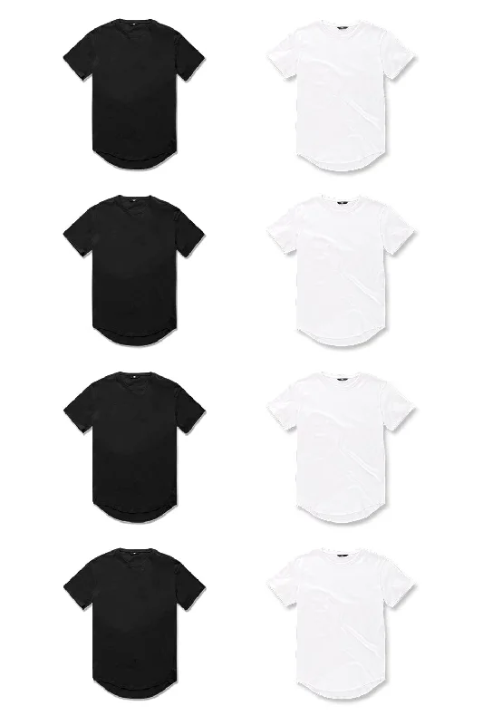 Scallop T-Shirt 8 Pack (Black & White) Relaxed Men's Beach