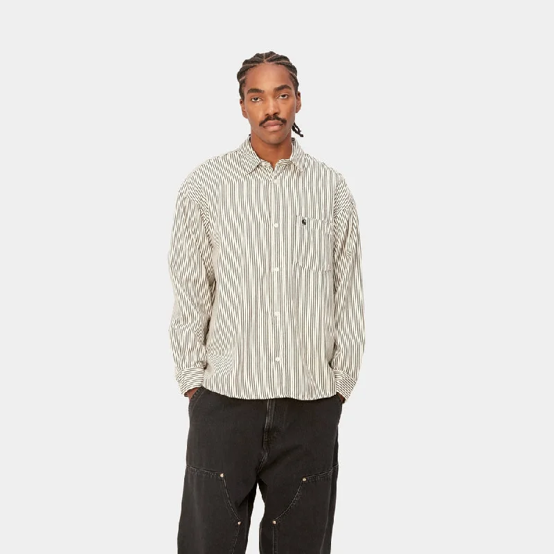 CARHARTT WIP KYLE STRIPE SHIRT IN SALT / BLACK Casual Men's Japanese 