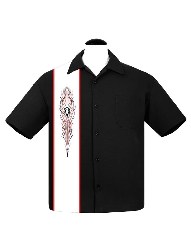 Pinstripe V8 Racer Black/White/Red Confident Men's Power