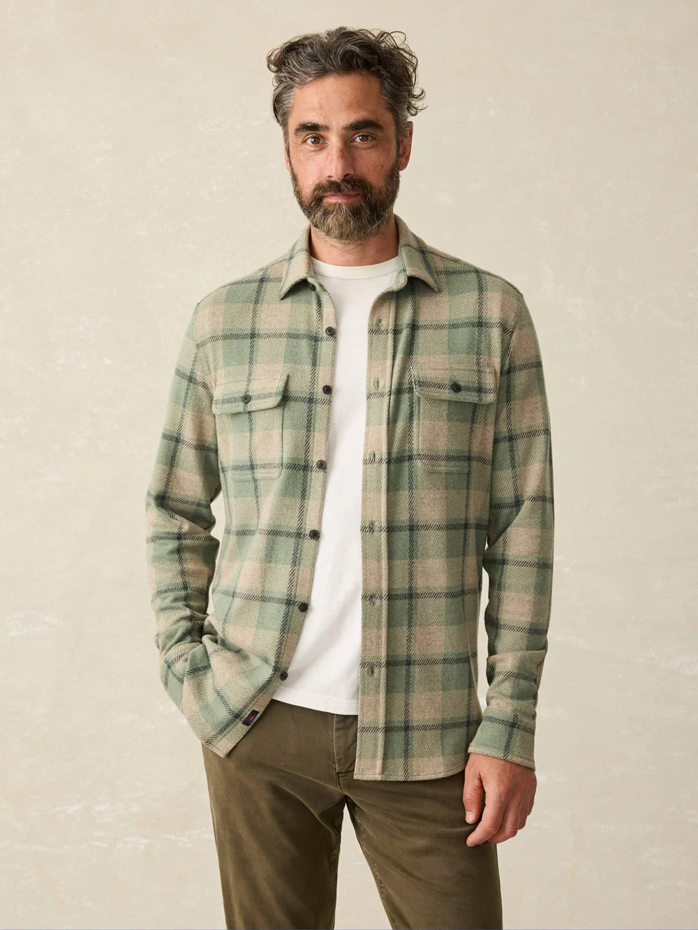 FAHERTY LEGEND SWEATER SHIRT IN FOREST DRIVE PLAID Cool Men's Skate