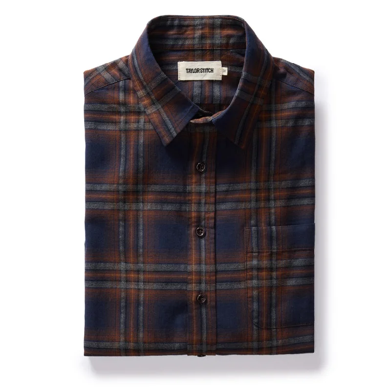 TAYLOR STITCH THE CALIFORNIA IN TWILIGHT PLAID BRUSHED COTTON TWILL Refined Men's Classic 