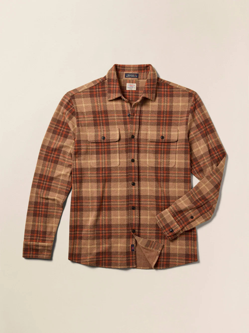 FAHERTY LEGEND SWEATER SHIRT IN CEDAR SANDS PLAID Classic Men's Pin