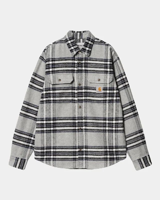 CARHARTT WIP HAWKINS CHECK SHIRT IN GREY HEATHER / BLUE Sophisticated Men's French