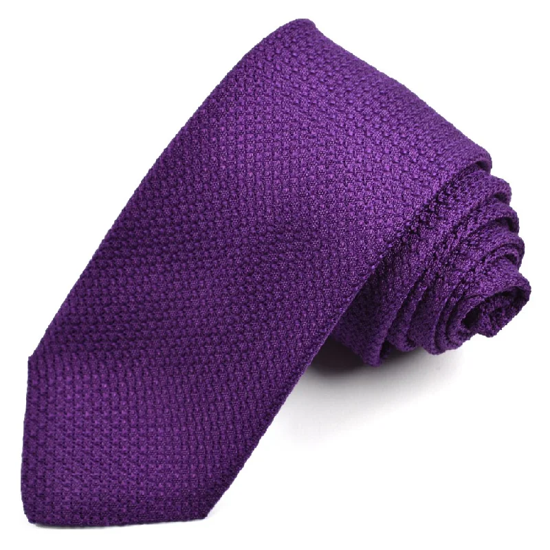 Solid Garza Grossa Grenadine Italian Silk Tie in Purple by Dion Neckwear Monochromatic Office Style