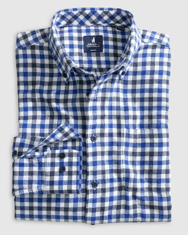 Tucked Cotton Blend Button Up Shirt - Millbank Tailored