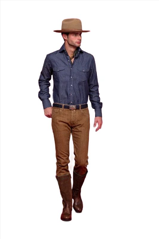 Kacey Field Shirt in Denim Bold Men's Statement