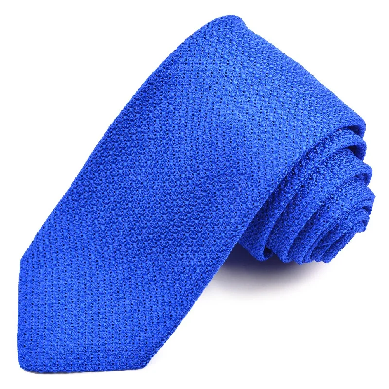 Solid Garza Grossa Grenadine Italian Silk Tie in Royal Blue by Dion Neckwear Sophisticated Men's 