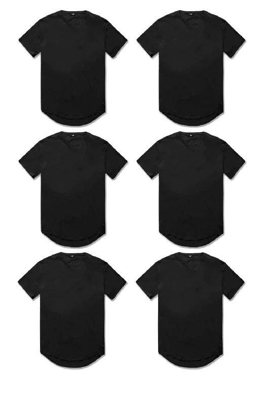 SCALLOP T-SHIRT 6 PACK (BLACKOUT) Masculine Men's Thick