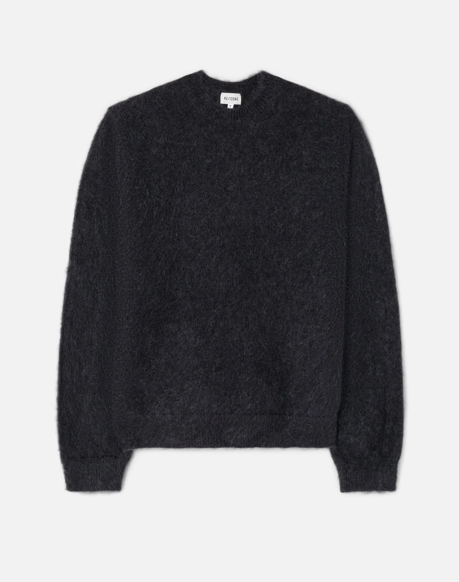 RE/DONE CLASSIC CREW SWEATER IN MINERAL BLACK Cozy Men's Winter