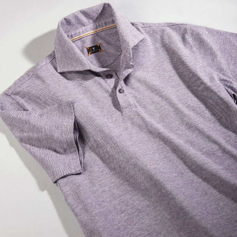 Superfine Hairline Polo in Purple by Left Coast Tee Bold Men's Animal