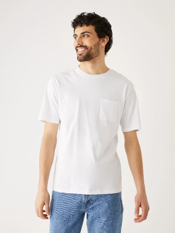 The Relaxed Essential Tee in Bright White British Gentleman Style