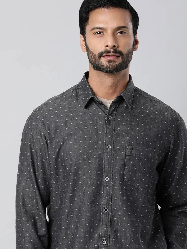 Men Printed Full Sleeve Cotton Shirt Sophisticated Men's 