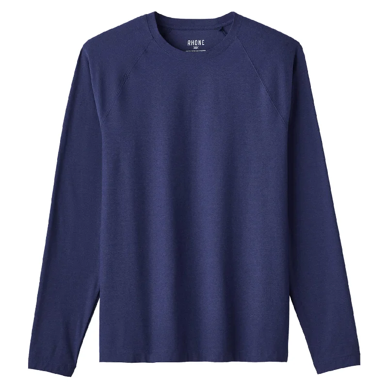 Rhone Men's Reign Long Sleeve T-Shirt - Midnight Heather Polished Men's Silk