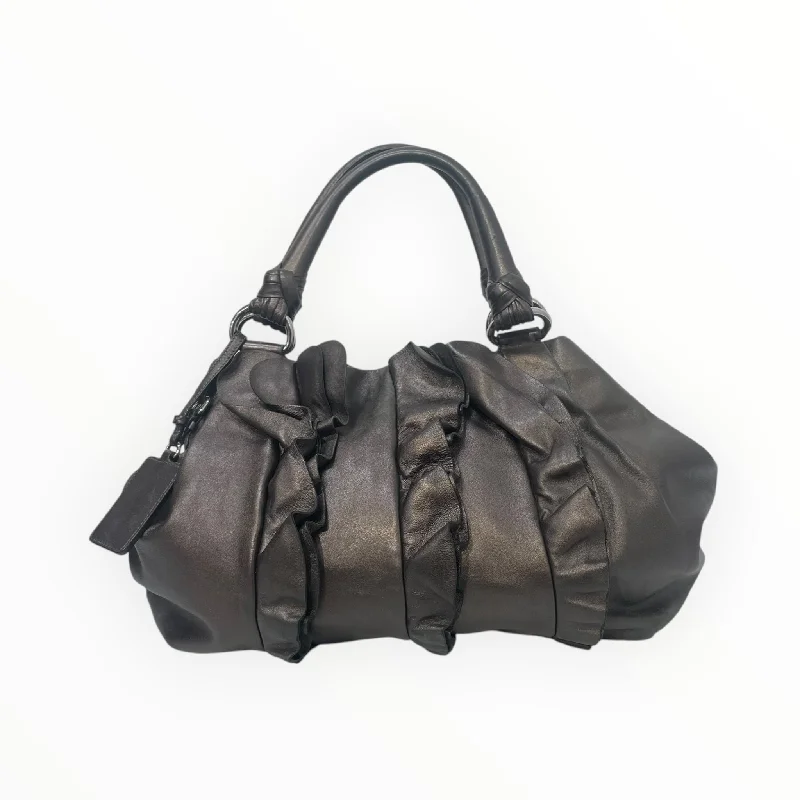 PRADA/Hand Bag/OS/Leather/BLK/Mordore Monochromatic All