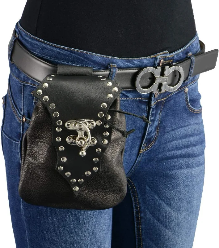 Ladies Belt Bag Black Classic Men's Pin