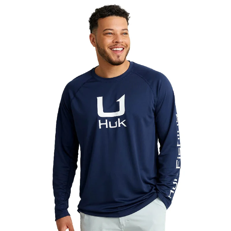 Huk Icon Crew Long Sleeve T-Shirt - Naval Academy Laid