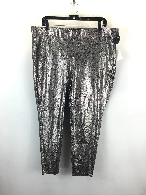 Pants Leggings By Torrid In Black & Silver, Size: 3x Sophisticated Men's 