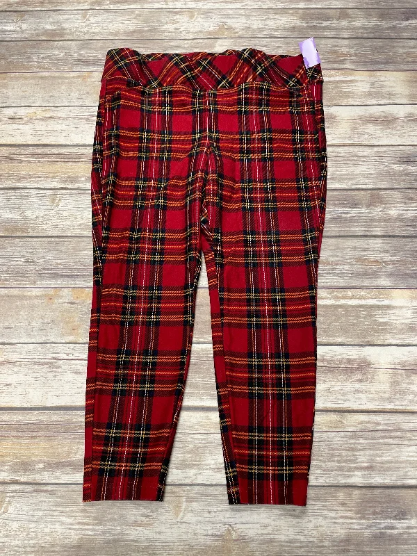 Pants Leggings By Torrid In Plaid Pattern, Size: 3x Laid