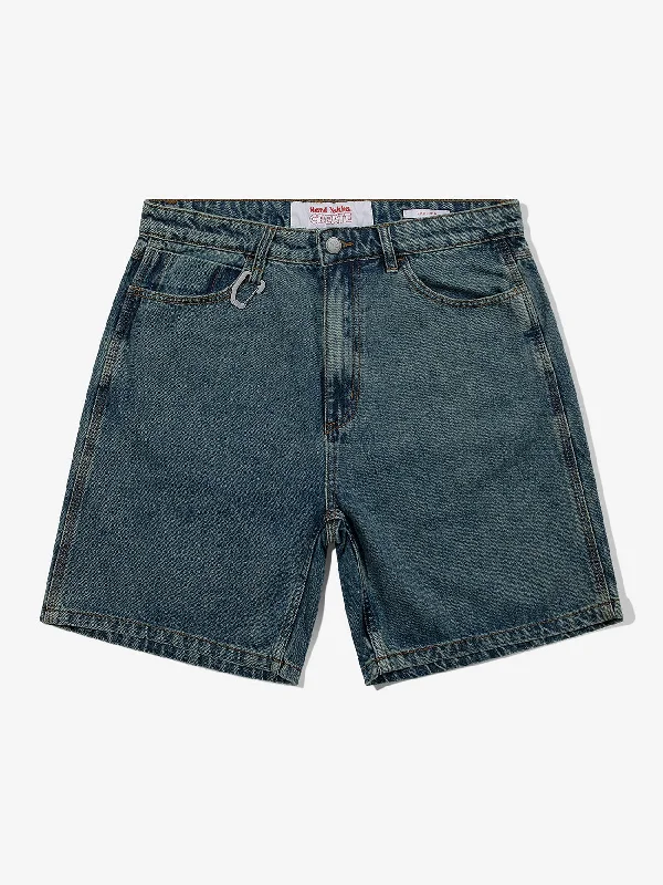 HYC Exertion Denim Short - Murky Blue Trendy Men's Scandinavian