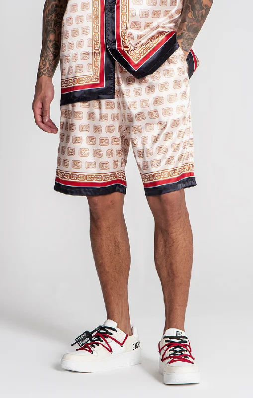 Multicolor Cubanito Shorts Bohemian Men's Free