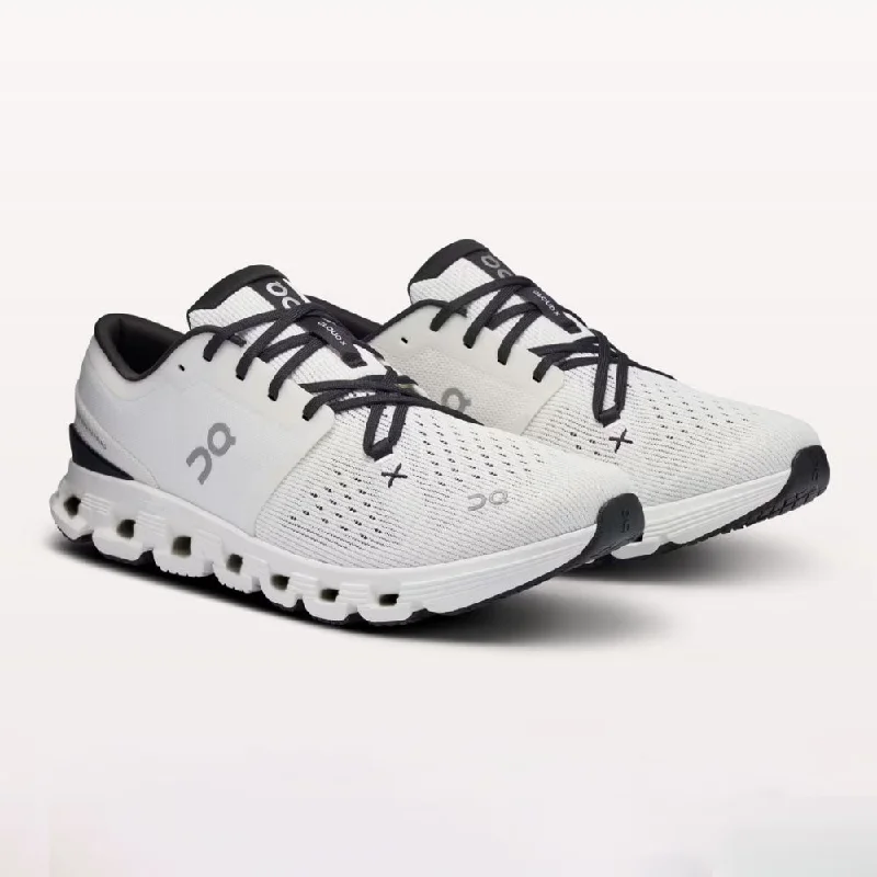 On Men's Cloud X 4 Shoes - Ivory / Black Cozy Men's Winter