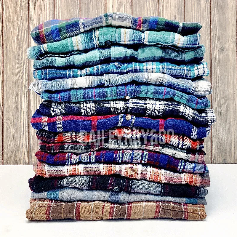 Vintage Flannel - Button Down - Choose Your Color Streetwear Style