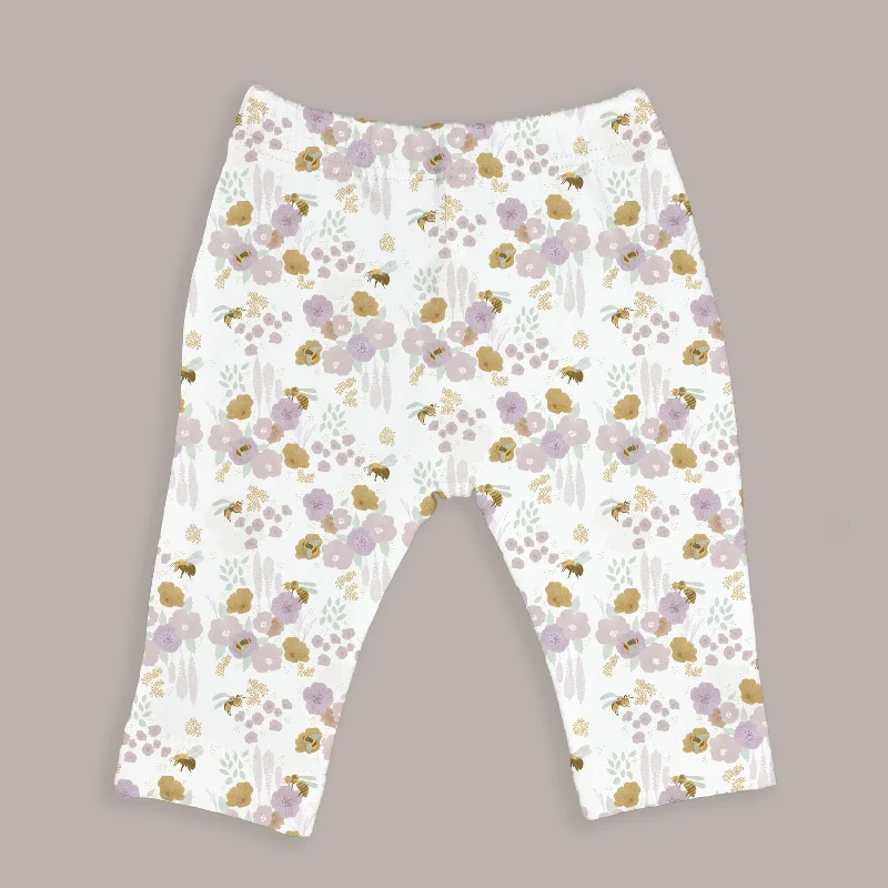 1312-Flower Bees Leggings Practical Men's Multi