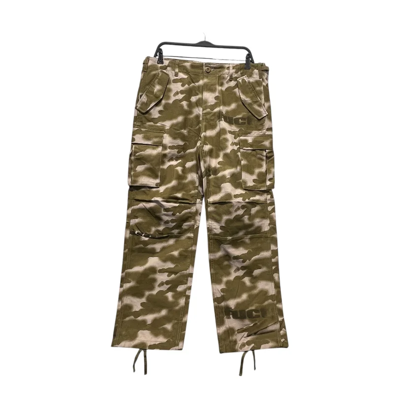 FTP/Pants/M/Cotton/GRN/Camouflage/button closure monogram Elegant Men's Formal 