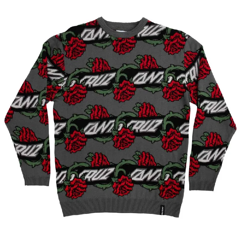 Santa Cruz Dressen Rose Vine Sweater Streetwear Style