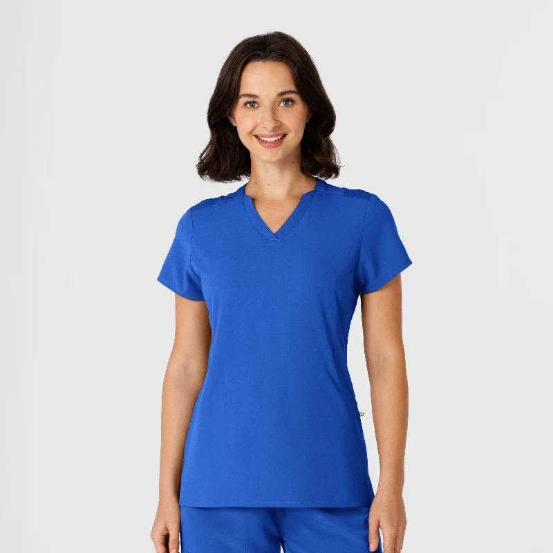 Nova Women's Flex-n-Reach Shoulder Panel V-Neck Scrub Top - Royal Athletic Men's Compression