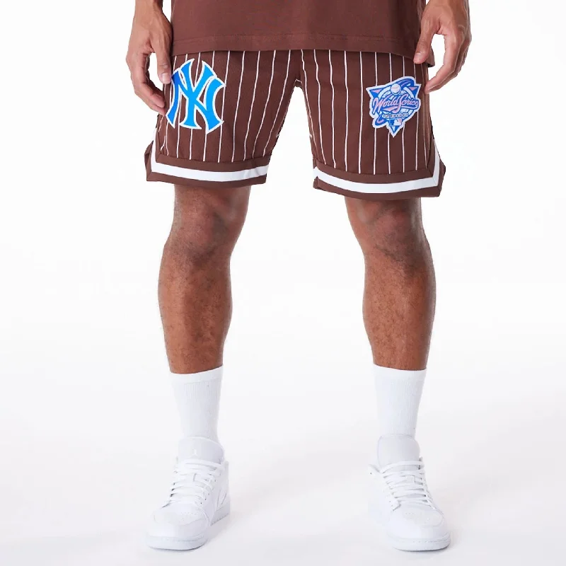 New York Yankees Pinstripe New Era Australia Brown Shorts Edgy Men's Punk