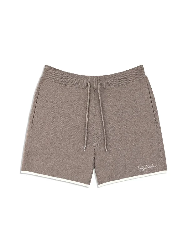 Enzo Knit Shorts- Taupe Grey Hip Men's Urban