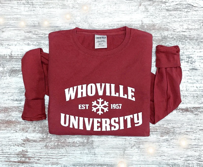 Whoville University Long Sleeve Tee - Comfort Wash Cclassic Men's Tweed