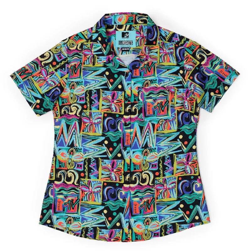 MTV “Panama City Beach” – Women's KUNUFLEX Short Sleeve Shirt Youthful Men's Anime